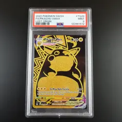 PSA 9 Pikachu Vmax TG29/TG30 Pokemon Lost Origin Holo Full Art Graded Card - Image 1