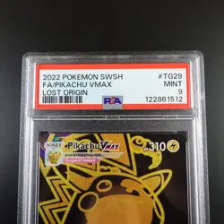 PSA 9 Pikachu Vmax TG29/TG30 Pokemon Lost Origin Holo Full Art Graded Card - Image 2