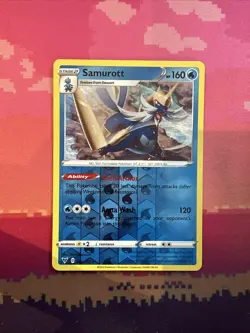 Pokemon Card Samurott Vivid Voltage Reverse Holo Rare 035/185 Near Mint - Image 1