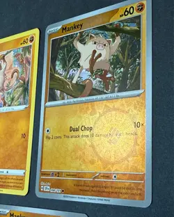 Mankey + Primeape + Annihilape Pokemon Cards, Set of 15 with 3 Reverse/Holo - Image 2