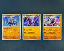 Mankey + Primeape + Annihilape Pokemon Cards, Set of 15 with 3 Reverse/Holo - Image 4