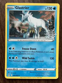 HOLO Glastrier 051/196 - 2022 Pokemon Lost Origin Rare Holiday Calendar Card NM - Image 1
