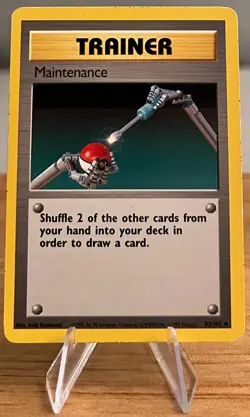 Maintenance Trainer Card Pokemon Non-Holo - LP 83/102 Uncommon Base Set 1999 - Image 1