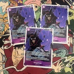 OP02-085 Magellan Super Rare One Piece TCG Card 3x - Image 3