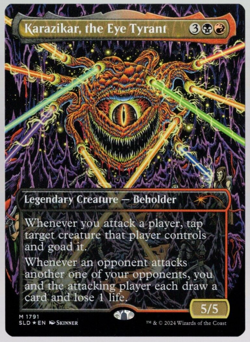 Karazikar, the Eye Tyrant 1791 Borderless Rainbow Foil DnD Secret Lair MTG NM - Image 1