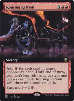 Rousing Refrain (Extended Art) Commander 2021 Regular Rare #383 NM MTG - Image 1