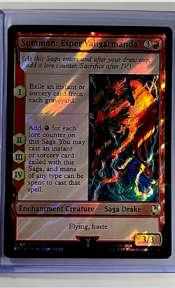 MTG Magic the Gathering FIC FF Commander Surge Foil Summon Esper Valigarmanda - Image 1
