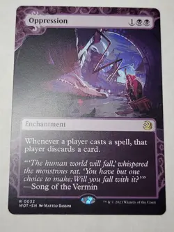Oppression -Showcase- Wilds of Eldraine Regular Rare WOT 32 mtg NM/M - Image 1