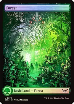 Forest (276) - Full Art Duskmourn: House of Horror MTG MAGIC FOIL - Image 1