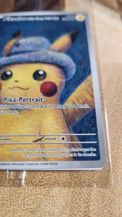 Pokemon Pikachu with Grey Felt Hat SVP 085 Van Gogh Promo Card - Sealed - Image 4