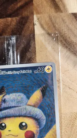 Pokemon Pikachu with Grey Felt Hat SVP 085 Van Gogh Promo Card - Sealed - Image 5