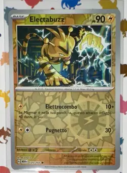 POKEMON ELECTABUZZ REVERSE FOIL 125/165 SET 151 ITALIANO MINT NUOVO! - Image 1
