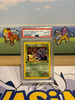 Pokemon TCG Koga's Tangela 81/132 Gym Challenge 1st Edition PSA 10 WOTC - Image 1