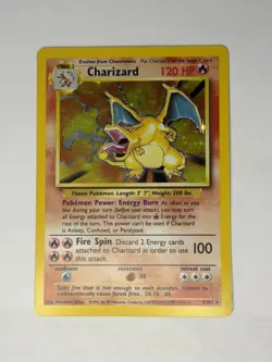 1999 Pokemon TCG Charizard 4/102 Holo Rare Base Set - Image 1
