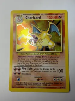 1999 Pokemon TCG Charizard 4/102 Holo Rare Base Set - Image 2