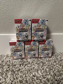 Pokemon TCG Scarlet & Violet Prismatic Evolutions Booster Bundle Lot Of 5 - Image 1