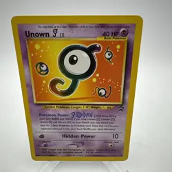 Pokemon TCG Unown J 2001 Black Star Promo Promo 38 MP - Image 1