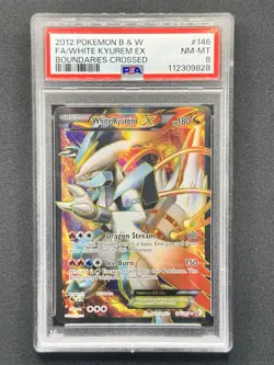Pokemon Black & White Boundaries Crossed White Kyurem EX FA 146/149 PSA 8 - Image 1