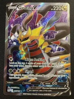 Pokemon Giratina v Full Art 185/196 2022 Lost Origin Mint Condition - Image 1