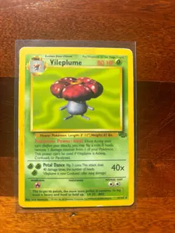 Vileplume 31/64 Gloom 37/64 & Oddish 58/64 Full Evolution Pokemon Jungle LP - Image 2