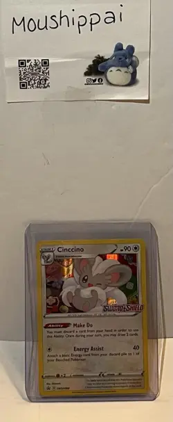Pokemon TCG Cinccino Black Star Promo Sword & Shield Pre Release Holo SWSH009 NM - Image 2