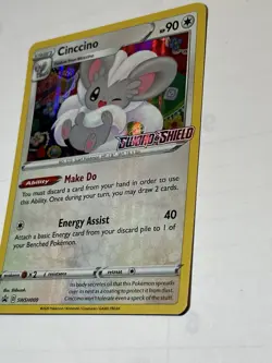 Pokemon TCG Cinccino Black Star Promo Sword & Shield Pre Release Holo SWSH009 NM - Image 5