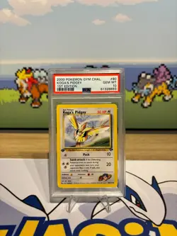 Pokemon TCG WOTC Koga's Pidgey 80/132 Gym Challenge 1st Edition PSA 10 - Image 1