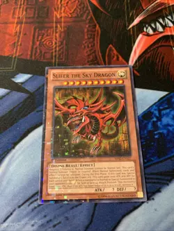 Yugioh Slifer the Sky Dragon BP02-EN127 Mosaic Rare 1st Edition Near Mint - Image 1