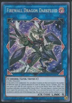 Yugioh! Firewall Dragon Darkfluid - CHIM-EN037 - Secret Rare - 1st Edition Near - Image 1