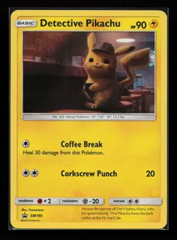 Detective Pikachu SM190 Promo SM Promos Pokemon Card - Image 1