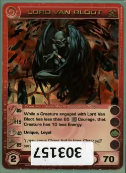 (303157) LORD VAN BLOOT 85/115/40/85/70 (2 Max Stats) Ultra Rare Chaotic Card - Image 1
