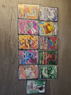 Lot of 11 Full Art Pokemon Cards TCG Near Mint No Duplicates - Image 1