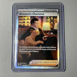Pokemon TCG Giovanni's Charisma Trainer Card 204/165 NM Scarlet & Violet 151 NM - Image 1