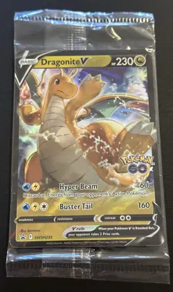 Dragonite V Pokemon Go Black Star Promo Card Sealed - Image 3