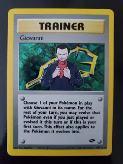 Giovanni 18/132 Holo Rare Pokemon TCG Card Gym Challenge Trainer Team Rocket LP - Image 1