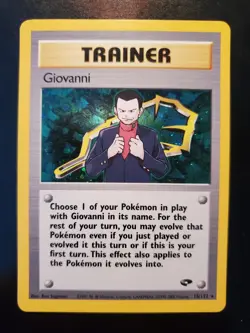 Giovanni 18/132 Holo Rare Pokemon TCG Card Gym Challenge Trainer Team Rocket LP - Image 2