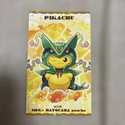 Pokemon Card Japanese Pikachu Mega Rayquaza Poncho Business Card - Image 1