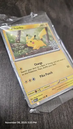 Sealed Pokemon TCG Snowflake Stamped Pikachu Holiday Calendar 025/165 Promo Card - Image 2