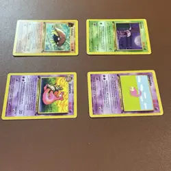 1st Edition Pokemon Card Lot (4 Cards) Grimer, Slowpoke, Kabuto, Slowbro - Image 4