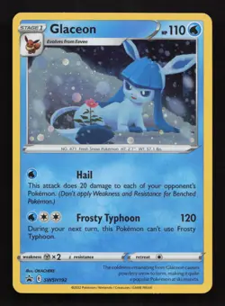 Pokemon Card Glaceon SWSH192 Black Star Promo NM - Image 1