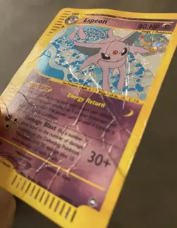 Pokemon Card- Espeon-Aquapolis-Holo-H9/H32-Rare-ENG-Very Poor - Image 3