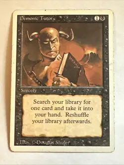 Demonic Tutor X1 Revised LP Condition See Front/back Pics - Image 1