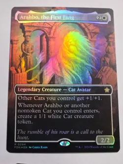 MTG - Arahbo the First Fang FOIL Borderless- Foundations - Image 1