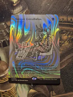 Demonic Consultation Secret Lair Halo Foil Encyclopedia Magic Mtg - Image 1
