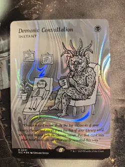Demonic Consultation Secret Lair Halo Foil Encyclopedia Magic Mtg - Image 4