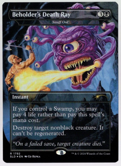 Beholder's Death Ray - Snuff Out 1792 Rainbow Foil DnD Secret Lair MTG Near Mint - Image 1