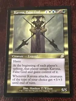 Karona False God X1 Scourge NM Conditions see pics Front Back - Image 1