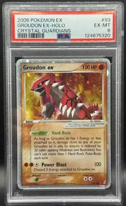 Pokemon TCG PSA 6 Groudon ex Crystal Guardians Holo 93/100 *LOW POP* - Image 1