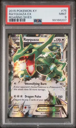 2015 Pokemon XY Roaring Skies #75 Rayquaza EX PSA 9 Mint - Image 1