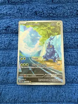 Pokemon TCG Heracross 194/193 Paldea Evolved Illustration Rare EXCELLENT - Image 1